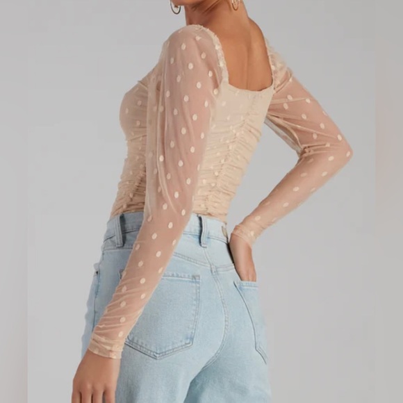 Windsor Polka Dot Bodysuit, Size L - Picture 8 of 9